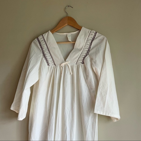 Vintage 1960s 1970s Nani Flower Boho Fleece Kaftan / Dressing Gown / Muumuu - Picture 5 of 15